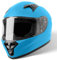 VINZ Parana Kinder Integralhelm / Roller Helm | Kinder Motorradhelm in Gr. YS-YXL | Integral Helm mit Visier für Motorrad | Erhältlich Matt Blau
