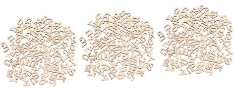 SEWACC Streudeko Buchstaben 300 Stück Holzscheiben Denksportaufgaben Leeres Puzzle Leeres Sammelalbum Buchstabenverzierungen Leere Schilder Buchstaben Für Wanddekoration Mini Sammelalbum