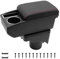 KAERGK Accoudoirs de Voiture pour VW Golf 6 MK6 2008–2013 Console Centrale Double Couche D'espace de Rangement avec Porte-gobelets Facile à Assembler Cuir Confortable et Durable Noir (Ligne Rouge)