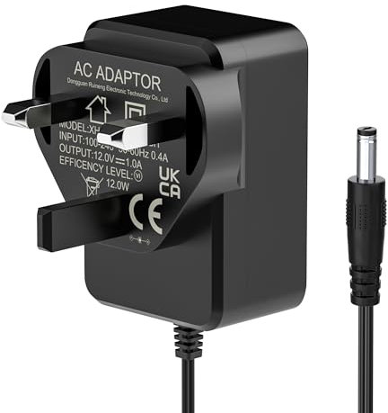 12V 1A 12W Power Supply for Router, LED Driver, CCTV Camera, Speakers, Router, CCTV Security System, TV boxes, UK plug, Wall Charger, Universal Driver and More 600mA 800mA Power Supply Cable Adapter