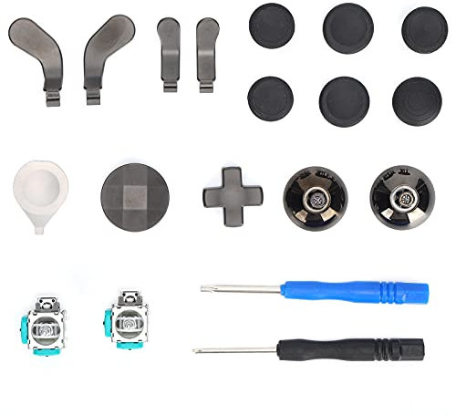 Gamepad Reparaturset für Elite 2, 19 in 1 Gamepad Tastenset, Controller Ersatzzubehör, Gamepad Tasten für Elite 2 Controller