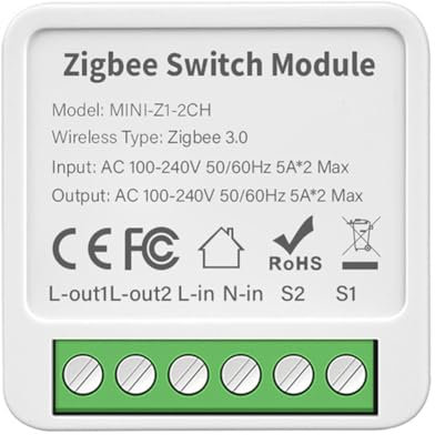 CAIONPLE 2-Wege-Ein-/Ausschalter Graffiti Smart ZigBee Smart 2-Wege-Ein-/Ausschalter Mini-Unterputz-Boxschalter