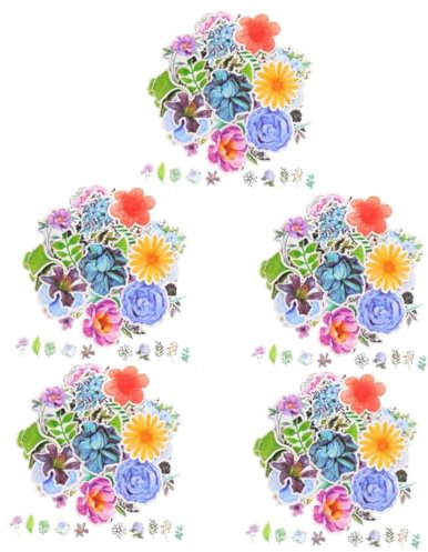HOMSFOU 500stücke Pflanzenthemen Sticker Wasserdichte Bunte Blumenaufkleber Für Scrapbooking Planer Postkarten Für -projekte Und Kreative Bastelarbeiten