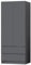 FWStyle Matt Dark Grey 2 Door 2 Drawer Combination Wardrobe