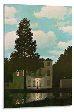 Rene-Magritte Arbeitsbaum-Poster, Leinwand-Kunstposter und Wandkunst, Bilddruck, moderne Familiendekoration, Poster, 40 x 60 cm