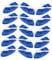 ARTIBETTER 20 Set Miniature Rowboat Models with Oars for Dollhouse Decoration DIY Resin Canoe Cake Toppers Dark Blue Ocean Theme Party Supplies for Fairy Garden and Home Decor
