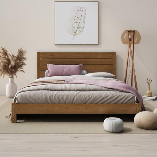 Nodax Super King Bed Frame 6ft, F15 Solid Wooden Slats, Easy Assembly