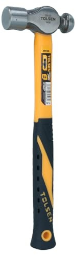16oz (450g) Ball Pein/Peen Hammer with Fibreglass Shaft & Rubberised Handle