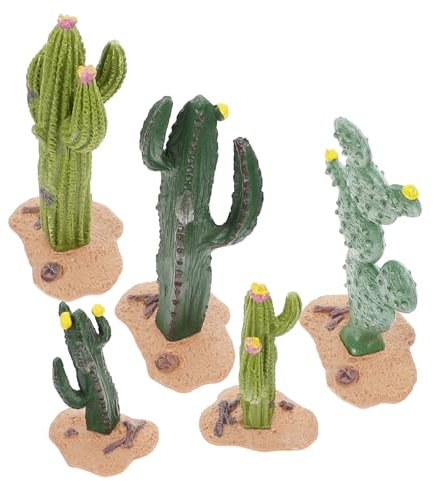 Luxshiny 5 pezzi Cactus Miniatura per Decorazione DIY Cactus Simulati per e Decorazione per Interni e Attività Creative