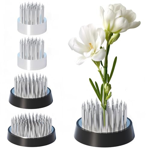wlsvega 4 Pezzi Utensili Ikebana - Fiore Rana Rotonda Supporto - 4 Pezzi Rana Rotonda - Adatto Per Decorazioni Floreali, Sala da Tè, Club di Fascia Alta, Giardino,Decorazioni per La Casa