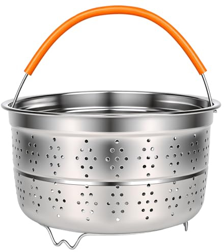 bssmmai Steamer Basket Stainless Steel Steamer Pan for Cooking Steam Pot for Pressure Cookers Rice Cookers Vegetable and Fruit Strainer 17.5 cm