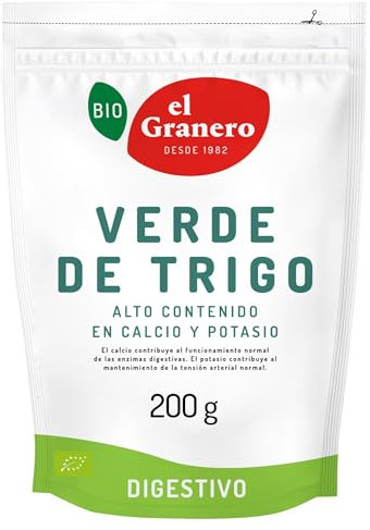 El Granero Integral - Verde de Trigo Ecológico de 200 g - Apto para Consumo Vegano - Alto Contenido en Fibra - Ayuda a la Salud Digestiva e Intestinal Normal