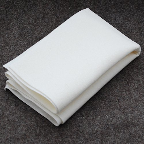 100% Pure Wool Felt Fabric - 1mm Thick - Ivory White - 40cm x 50cm