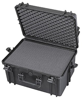 Waterproof Deep Briefcase Size Protective Hard Camera Case with Foam - IP67 Rated Dustproof Outdoor Protection for Camera/Film/Video (Black)