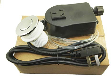 Kit de interruptor de aire para encimera de fregadero, parte de eliminación de basura, interruptor adaptador integrado, botón de encendido/apagado autobloqueado – para bañera de hidromasaje