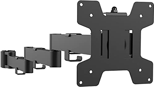 WALI Einzelner Monitorarm, Universal-3-stöckiger Arm, voll verstellbare Stangenhalterung für WALI Monitor-Montagesystem (001ARMXL), Schwarz