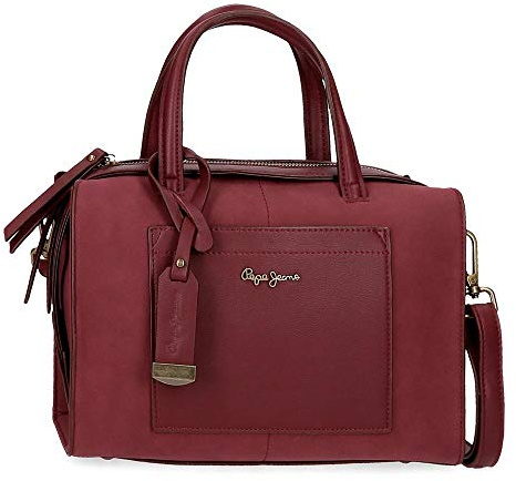 Pepe Jeans Lorain Bolso Bowling Rojo 28x21x14 cms Piel Sintética
