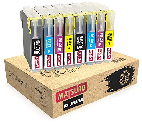 Matsuro Original | Kompatibel Tintenpatronen Ersatz für Brother LC1100 LC985 (2 Sets)