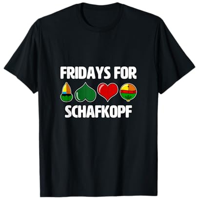 Fridays for Schafkopf Outfit mit bayrischen Kartenblatt T-Shirt