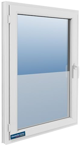 TEXMAXX Blickdichte Fensterfolie selbsthaftend - 45cm x 200cm - Milchglasfolie selbstklebend Fenster - Sichtschutzfolie Fenster - Fensterfolie Milchglas