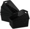 Xowine Set of 6 Weave Baskets, Plastic Storage Basket, Black