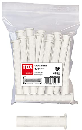 TOX Verbundmörtelzubehör Liquix Sleeve Siebhülsen 20x130 mm, Inhalt 10 Stück, 08460079