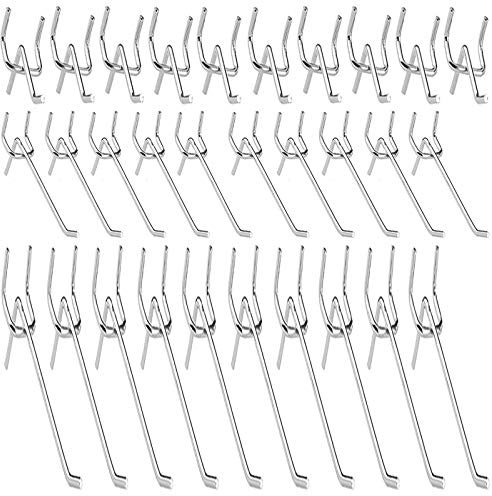 30 Pièces Panneaux Perforés Crochets Panneaux Perforés Panneaux Perforés Metalique Panneaux Perforés Bois pour Affichage Panneau Perforé Magasin Outils Rangement Cintre Bricolage avec Capuchons