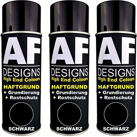 Alex Flittner Designs 3 x vernice spray di colore nero, base antiruggine