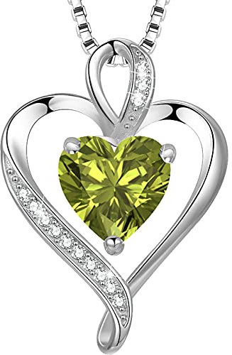 LAVUMO Collier Coeur pour Femme Argent Sterling 925 Or Rose Pendentif D'amour pour Femme Colliers Cadeaux Elle Cadeau de Noël Anniversaire,Chaîne Réglable Hypoallergénique