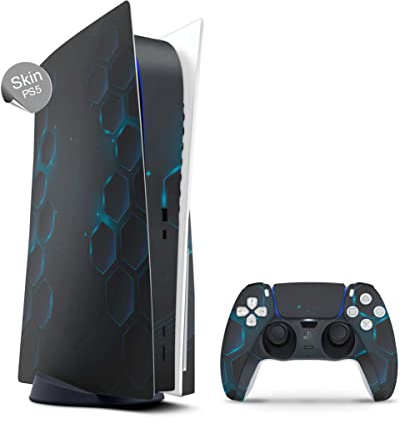 Skins4u Skin Design kompatibel mit PlayStation 5 DIGITAL Edition Vinyl Aufkleber Sticker Folie Gaming Case PS5 Cover Konsole Controller Exo Wonder