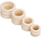 FLYAMAPIRIT Holzringe Set Naturholz Runde Ringe für Kunst & Handwerk, Wohnkultur, DIY Schmuckherstellung Projekte, Anhängerverbinder Perlen (40mm, 50mm, 60mm, 70mm)