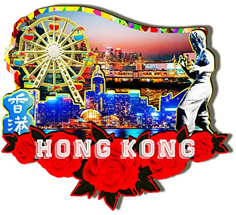 China Hong Kong Wooden Magnet 3D Fridge Magnets Travel Collectible Souvenirs Decorations Handmade Crafts-2