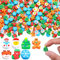 500 Stück Weihnachts-Mini-Radiergummis für Kinder, Sortiment, Weihnachtsbaum, Weihnachtsmann, Schneemann, Schneeflocke, Lebkuchenmann, Strümpfe, Radiergummis für Schule, Geschenk, Partygeschenke