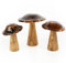 Logbuch-Verlag 3 Pilze Figuren zum Hinstellen Deko Holz emailliert Steinpilz Waldpilz Herbst Frühling Wald Dekoration 15-18 cm