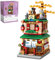 Japanische Straßenansicht Haus der heißen Quelle Mini-Baustein-Set, modulares Haus, 399-teiliges Modellbau-Set aus, Konstruktionsspielzeug-Sets für Kinder und Erwachsene, Nicht kompatibel mit Lego