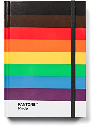Copenhagen Design PANTONE Notizbuch S, unliniert, 96 Seiten, inkl. Gummiband-Verschluss und Lesezeichen, Pride