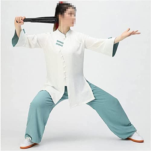 Kampfkunst Anzug Kung Fu und Tai Chi Uniform Weiche Taiji-Kleidungs-Sommer-Baumwollleinen-Mehrfarbenfrauen-Tai-Chi-Anzug Kung-Fu-Uniformen Wushu passt traditionelle chinesische Kostüme an ( Color : #