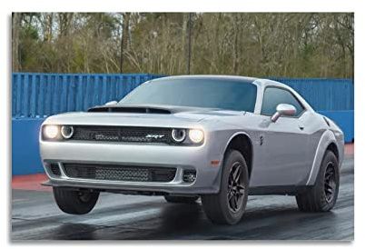 YUANLY Sportauto-Poster für Dodge Challenger SRT Hellcat Supercar dekorative Malerei Leinwand Wand und Kunst Bild Familie Schlafzimmer Dekor 30 x 45 cm