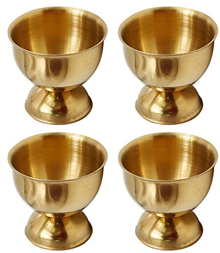 UOIENRT Edelstahl Eierbecher, Gold Eierhalter 4er Set für hart weich gekochte Eier Küchenwerkzeug
