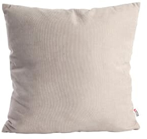 deco-raum ÖKO-TEX® Dekokissen 45x45 cm mit Füllung (380g) – Waschbares Sofakissen mit Reißverschluss – Hellgrau, 1 Stück