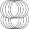 SILARLAIT 10 Stück Metallring Schwarz, 3mm 20cm Metallringe zum Basteln, Drahtringe zum Basteln für Wickeltechnik Traumfänger Floristik Hochzeitskranz Weihnachtsdekoration (20cm)