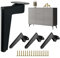 4 Pieds de Meubles Metal, Pied Canapé de Rechange Moderne, Pied pour Table Basse, Meuble TV, Armoire Salle de Bain avec Vis + Protection du Sol + Base Silencieuse Antidérapante (15CM, Black)