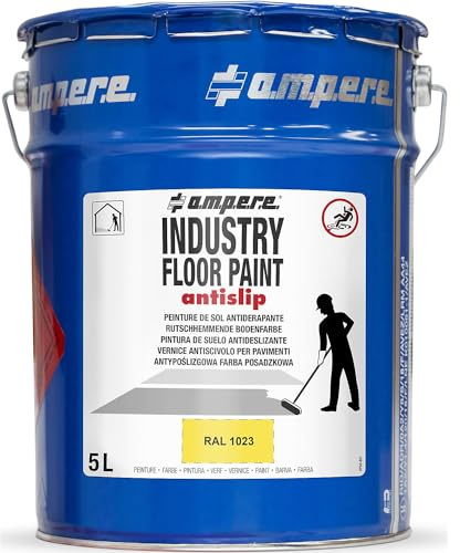 Ampere | Bodenmarkierungsfarbe Industry Floor Paint antislip® | Inhalt 5 l, gelb