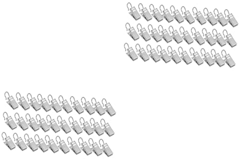 Zerodeko 60 STK Gardinenhaken Gardinenclips Haken für Vorhänge Metallklammern Luftballons Fallen Nussknacker-Koch Metallclip Hakenclips aus Metall Sockenklammern Vorhang anschließen Zubehör
