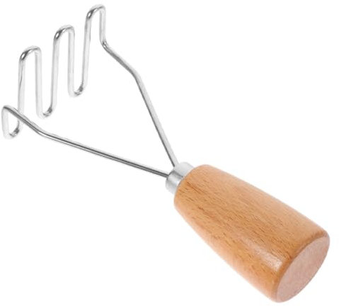 Cabilock Machucador Prensa para Hacer Spaetzle Machacador De Puré De Patatas Triturador De Patatas Picadora De Patatas Machacador De Batata Papas Manual Cocina Madera Vegetal