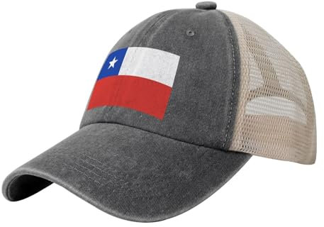 LIKAUB Trucker-Hut mit Flagge von Chile, Netzstoff, Snapback, trendige Cowboy-Mütze für Outdoor-Sportarten und modische Kopfbedeckung, Deep Heather, Einheitsgr��e