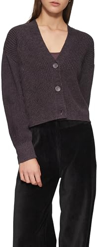 QS Kurze Strickjacke aus Baumwollmix mit Knöpfen