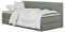 mybed. Boxspringbett Einzelbett Mitto Conti Solo Jugendbett Kinderbett Polsterbett mit Bettkasten Grau 100x200 Bonnell-Matratze H3 und Topper Bettgestell