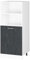 Vicco Armario para Horno Empotrado R-Line, Hormigón Negro/Blanco, 60 cm