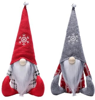 XINBAIJI Wichtel Weihnachten Deko Wichtel Puppe, Handgemachte Plüsch Weihnachtswichtel Figuren Mit Glocke Wichtel Weihnachtsmann, Plüsch Wichtel Figuren Für Familie Festliche Geschenk (C)
